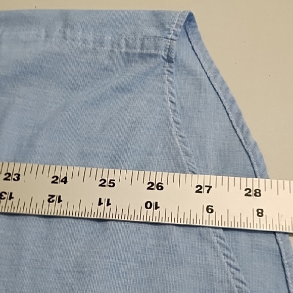 Chaps Blue Casual Button Down Shirt with Classic Style - Picture 10 of 12